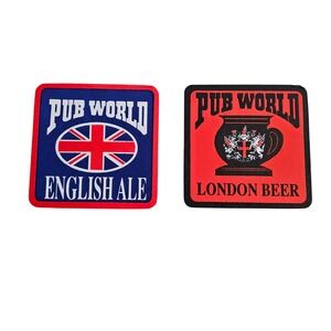 Pub World Beer Coasters English Ale London Beer Set of 2 Drink Coasters‎